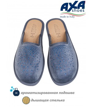 Тапочки женские домашние AXA 18739А Серо синий