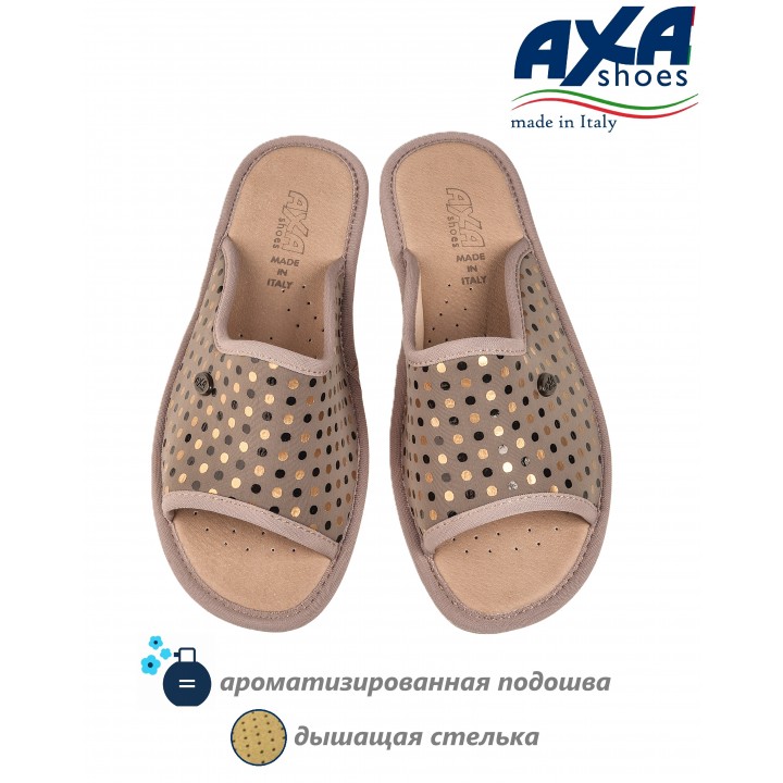 Тапочки женские домашние AXA 21331А серо розовый