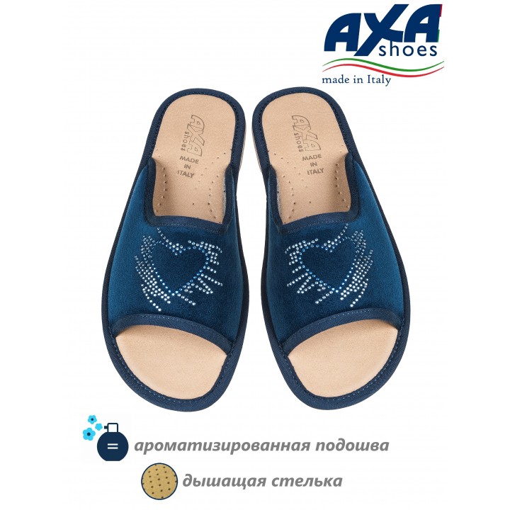 Тапочки женские домашние AXA 21439А Синий