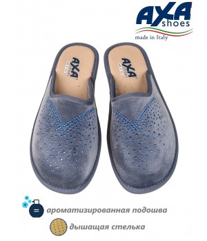 Тапочки женские домашние AXA 21526А Серо синий