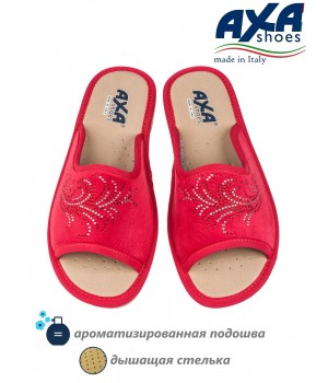 Тапочки женские домашние AXA 21565А красный
