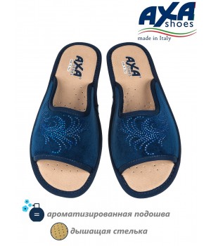 Тапочки женские домашние AXA 21565А синий