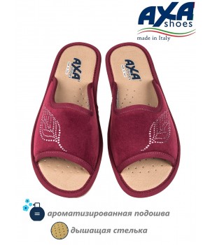Тапочки женские домашние AXA 21566А бордовый