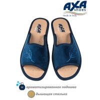 Тапочки женские домашние AXA 21566А синий