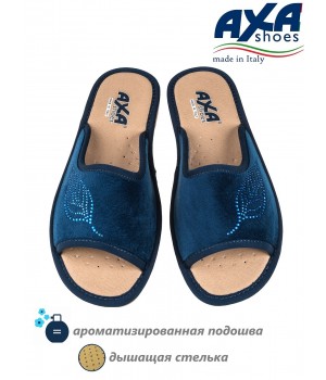 Тапочки женские домашние AXA 21566А синий