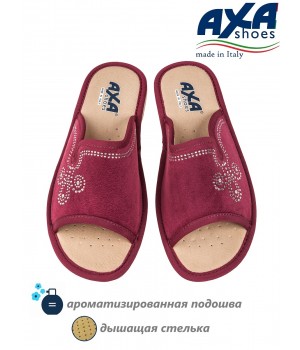 Тапочки женские домашние AXA 21567А бордовый