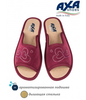 Тапочки женские домашние AXA 21568А бордовый
