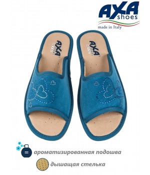 Тапочки женские домашние AXA 21568А голубой