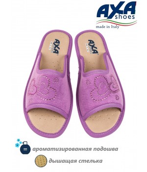 Тапочки женские домашние AXA 21568А лиловый