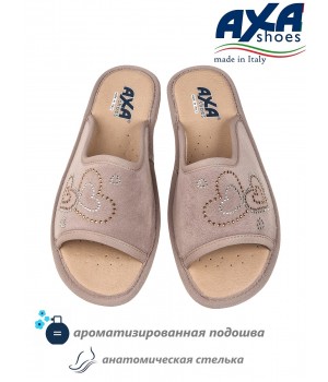 Тапочки женские домашние AXA 21568А серо розовом