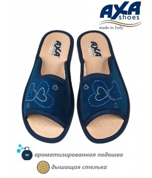 Тапочки женские домашние AXA 21568А синий