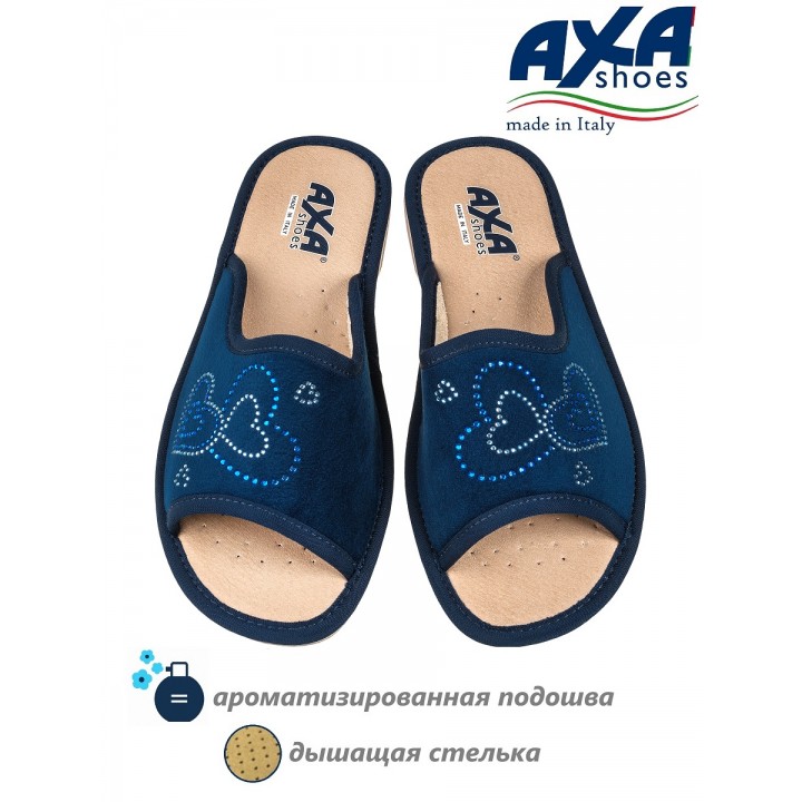 Тапочки женские домашние AXA 21568А синий