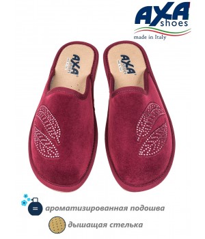 Тапочки женские домашние AXA 21569А  бордовый