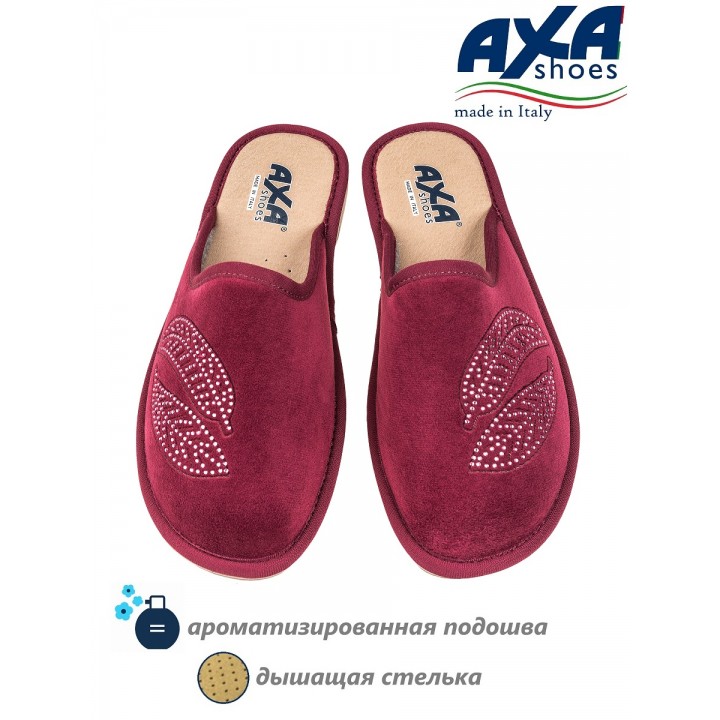 Тапочки женские домашние AXA 21569А  бордовый