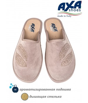 Тапочки женские домашние AXA 21569А серо розовый