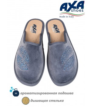 Тапочки женские домашние AXA 21569А Серо синий