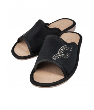 Тапочки женские НОЧЬ AXA-21484А-ЧЕРНЫЙ