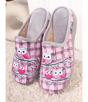 Тапочки женские СОВЫ AXA-80406А-СЕРЫЙ