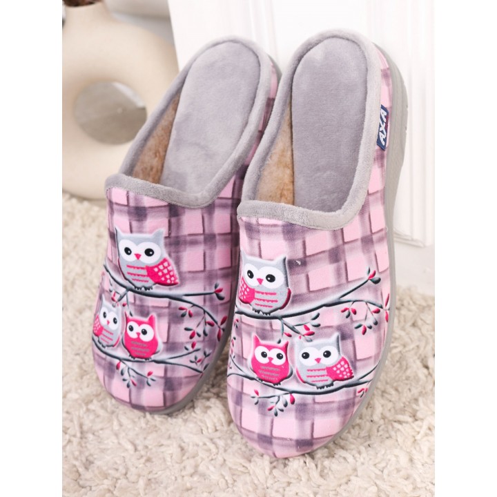 Тапочки женские СОВЫ AXA-80406А-СЕРЫЙ